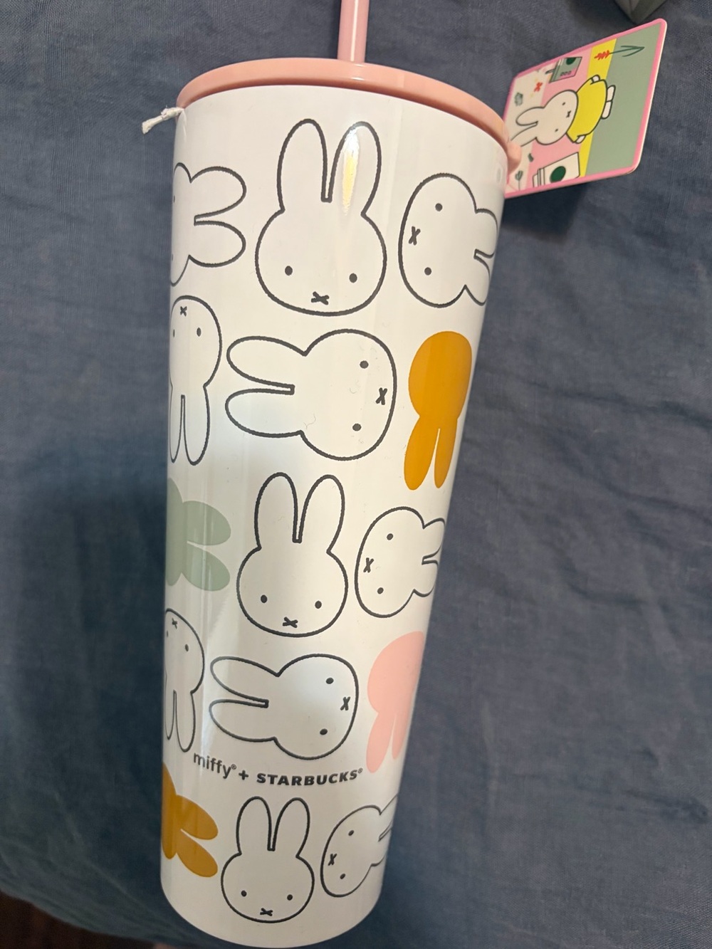 Starbucks x Miffy Pink and White Bunny Tumbler